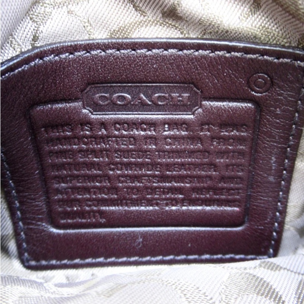 COACH Suede wristlet with leather drawstring closure ๐ - Picture 5 of 5